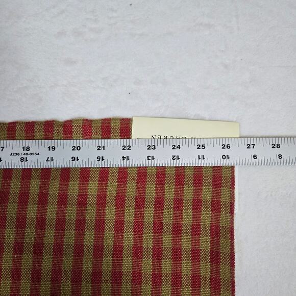 VTG Ralph Lauren Upholstery Fabric Remnant Sonoma Gingham Mesa Red 27x27 0772 - Picture 3 of 4